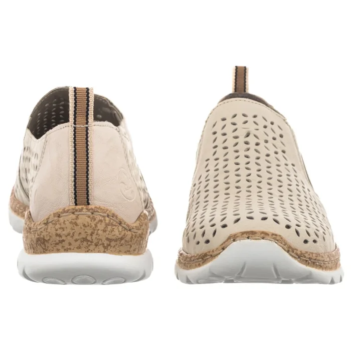 Półbuty Rieker Beżowe N4251-60 Beige – zdjęcie 4