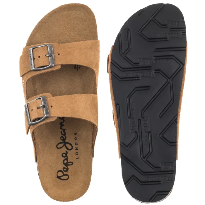 Klapki Pepe Jeans Oban Suede W Cognac Brown PLS80009 879 – zdjęcie 5