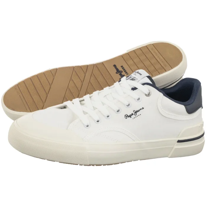 Trampki Pepe Jeans Nolan Basic M White PMS300018 800 – zdjęcie 1