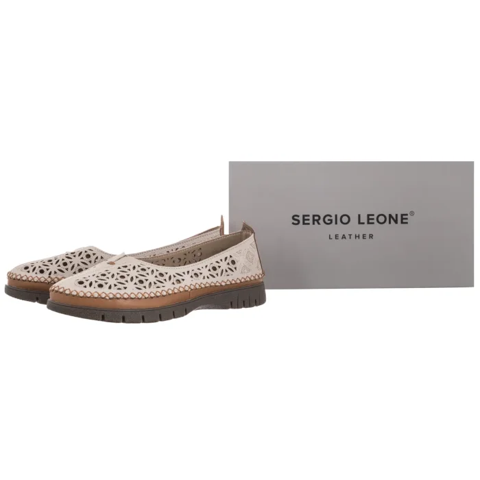 Baleriny Sergio Leone Szary SP-006 – zdjęcie 6