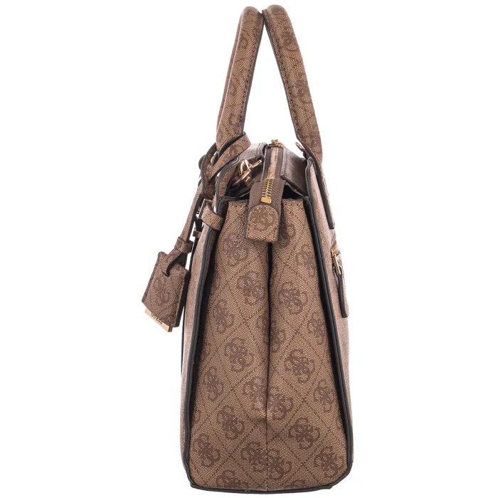 Torebka Guess Leona Logo Melit Comp Satchel HWSG99 17060 LTL Latte Logo – zdjęcie 3