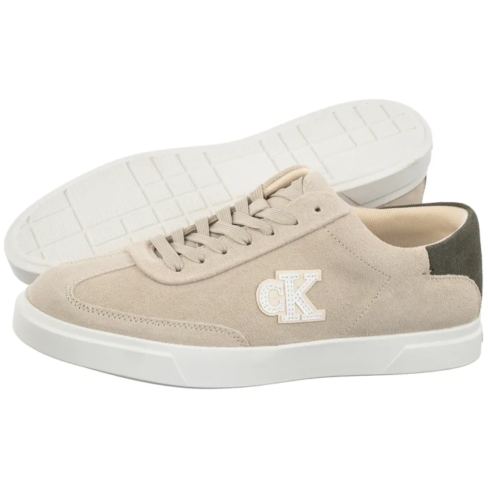Sneakersy Calvin Klein Low Pro Cups Wt Suede Mg Light Cashew/Lichen Green HW0HW03144 – zdjęcie 1