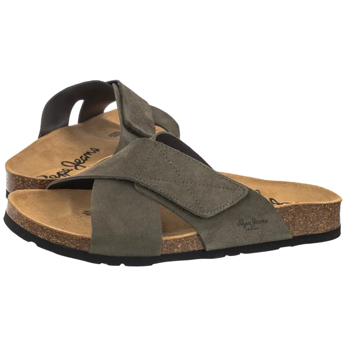 Klapki Pepe Jeans Bio Evolve M Brown PMS800002 882 – zdjęcie 1