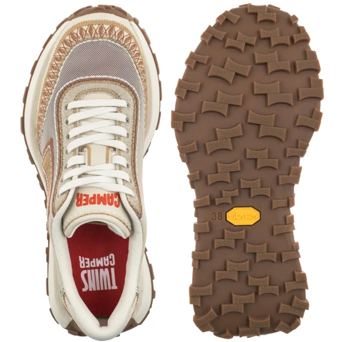Sneakersy Camper TWS Neptune Embr.Area-Oat/Dtrail H Beige K201865-002 – zdjęcie 5