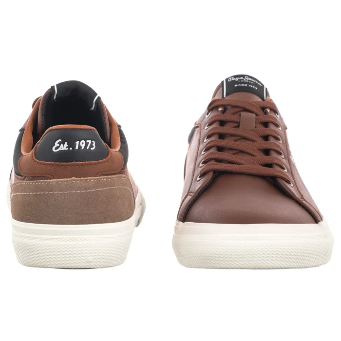 Sneakersy Pepe Jeans Kenton Court M Tan Brown PMS30839 869 – zdjęcie 4