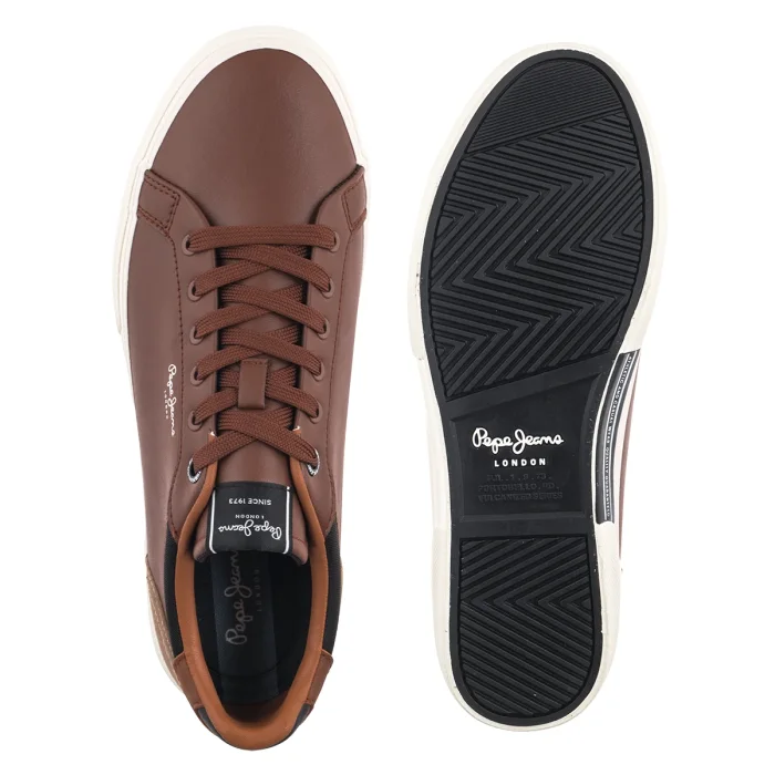 Sneakersy Pepe Jeans Kenton Court M Tan Brown PMS30839 869 – zdjęcie 5