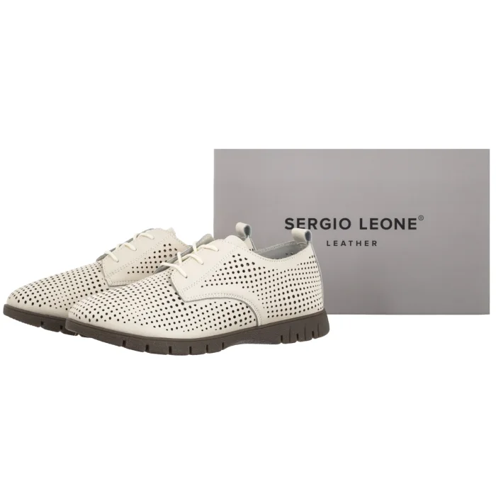 Półbuty Sergio Leone Beżowe SP 005 – zdjęcie 6