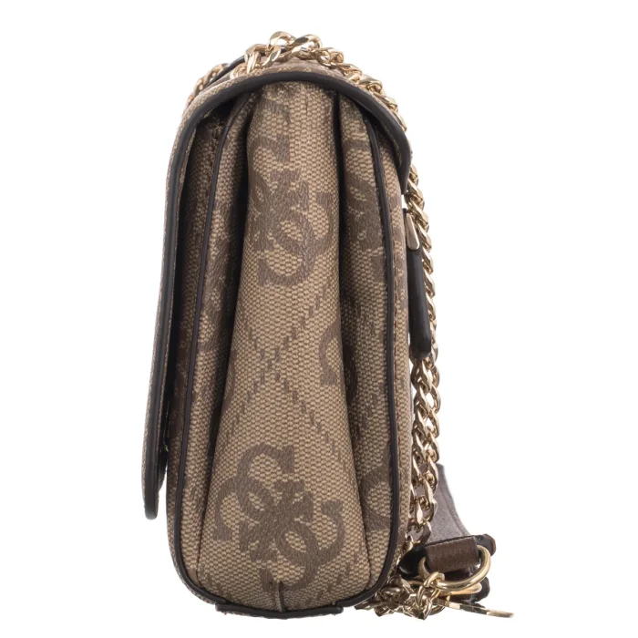 Torebka Guess Noelle II Cnvrtble XBody Flap HWQG96 72210 Latte Brown Logo – zdjęcie 3