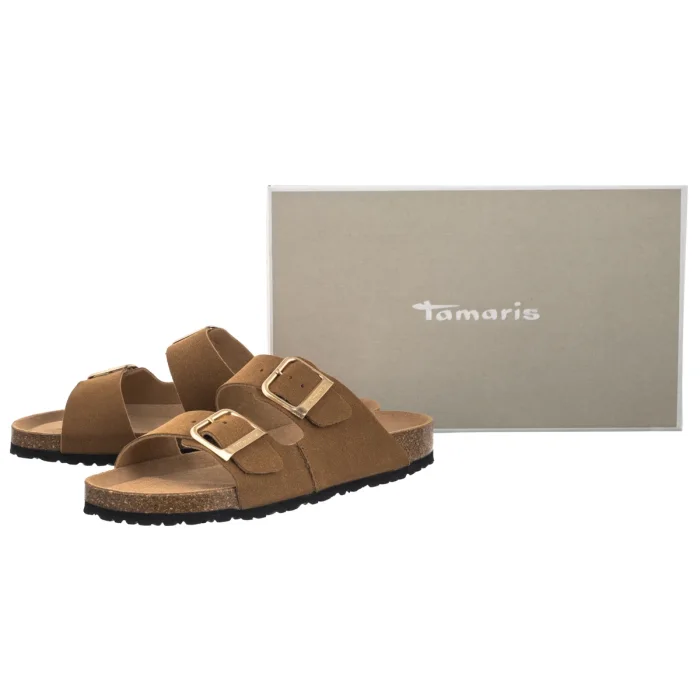 Klapki Tamaris Koniakowe 1-27503-42 3B7 Cognac Nubuc – zdjęcie 6