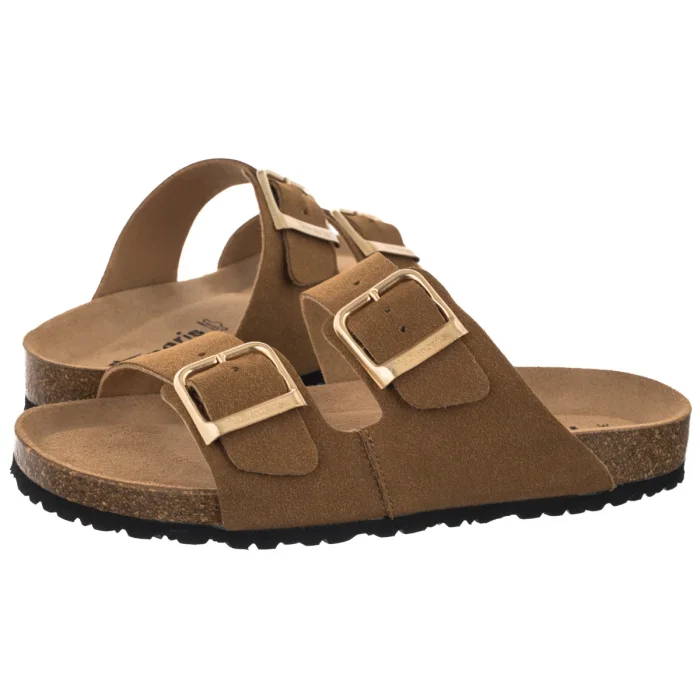 Klapki Tamaris Koniakowe 1-27503-42 3B7 Cognac Nubuc – zdjęcie 1