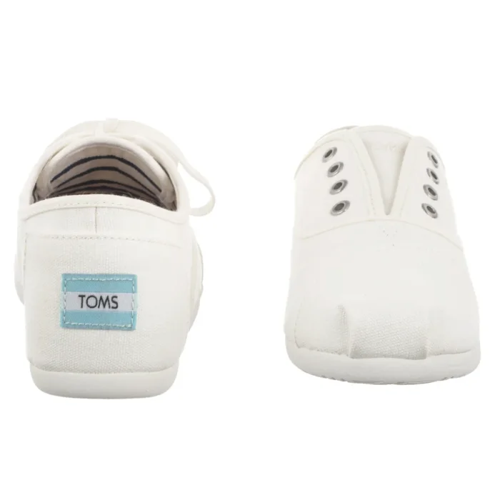 Półbuty Toms Cordones Plus White Canvas 10023129 – zdjęcie 4