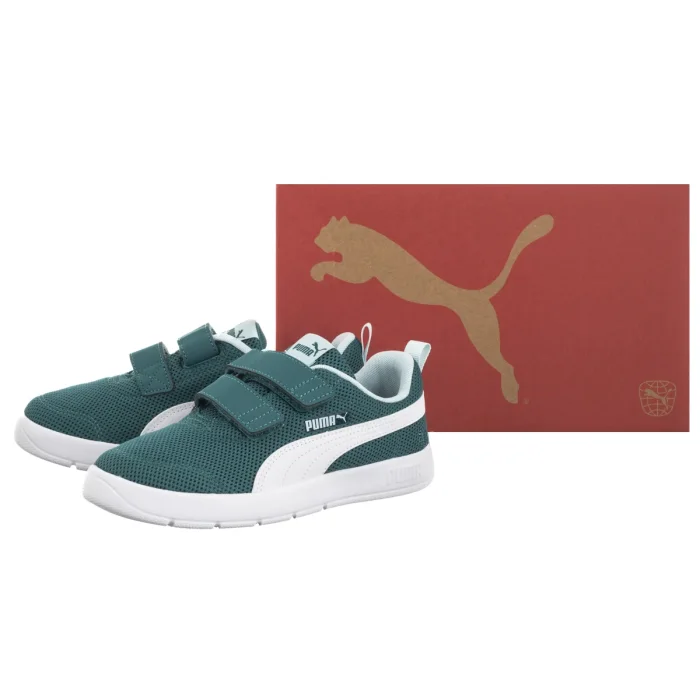 Buty Sportowe Puma Courtflex V3 Mesh PS Emerald Ice-Puma White 398085-18 – zdjęcie 6