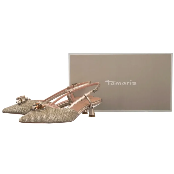 Czółenka Tamaris Perłowe 1-29512-46 289 Pearl Glam – zdjęcie 6