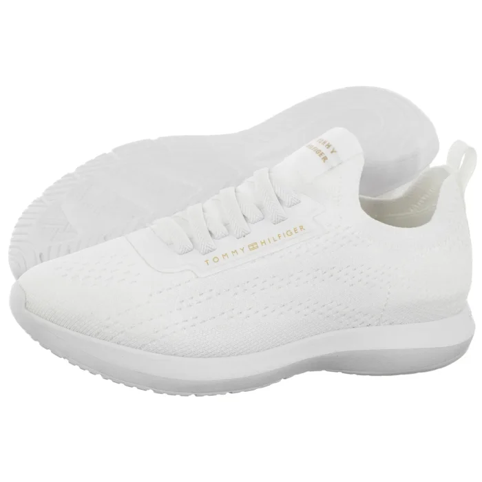 Sneakersy Tommy Hilfiger TH Knit Extralight Runner White FW0FW09112  YBS – zdjęcie 1