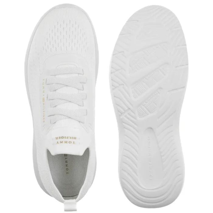 Sneakersy Tommy Hilfiger TH Knit Extralight Runner White FW0FW09112  YBS – zdjęcie 5