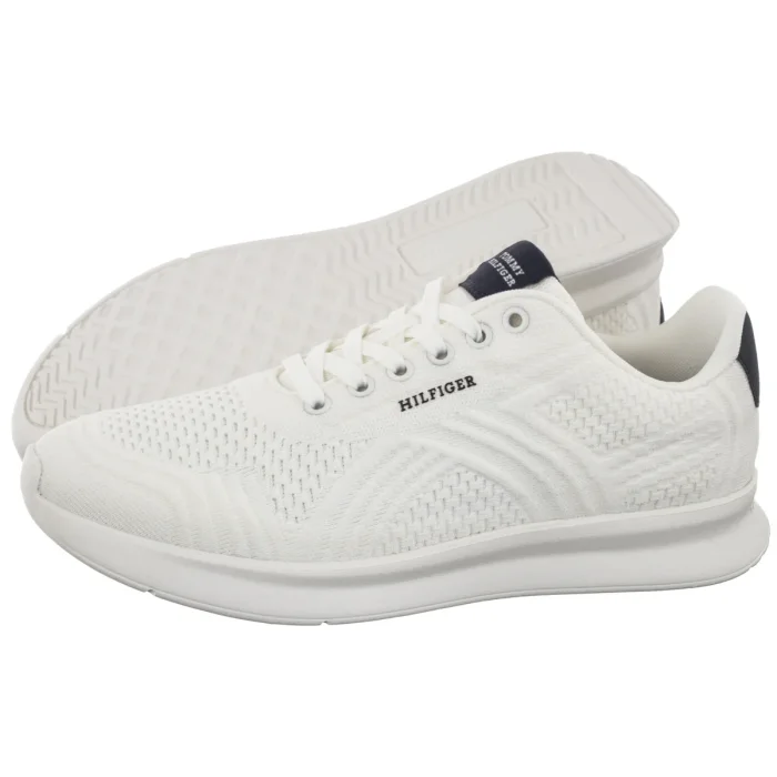 Sneakersy Tommy Hilfiger Lightweight Runner Mix Ecru FM0FM05755 YBL – zdjęcie 1