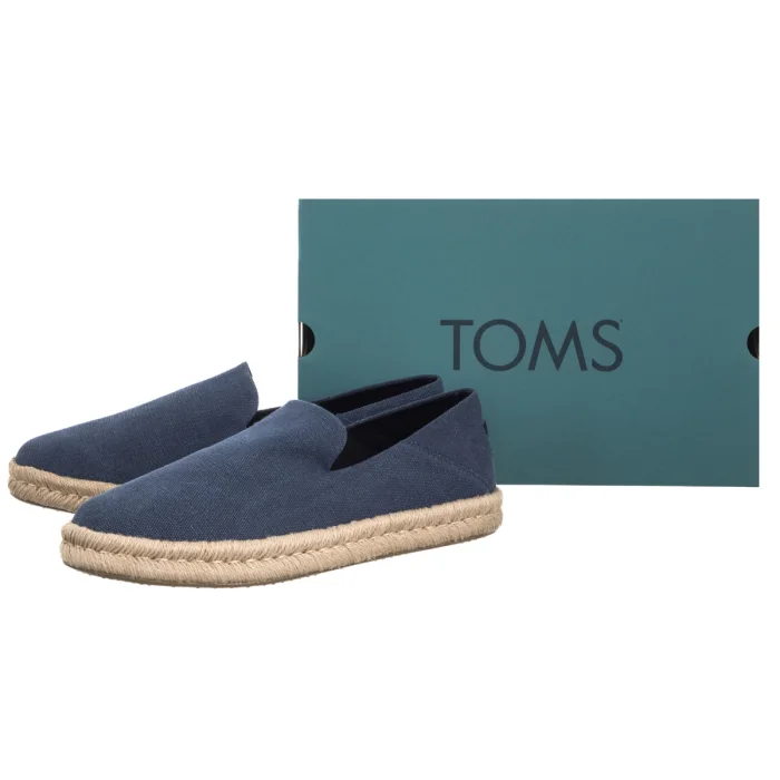Espadryle Toms Santiago Natural Navy Recycled Cotton Canvas 10019868 – zdjęcie 6