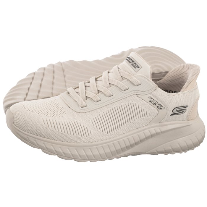 Buty Sportowe Skechers Bobs Squad Chaos Solid Step Slip-Ins Off White 118312/OFWT – zdjęcie 1
