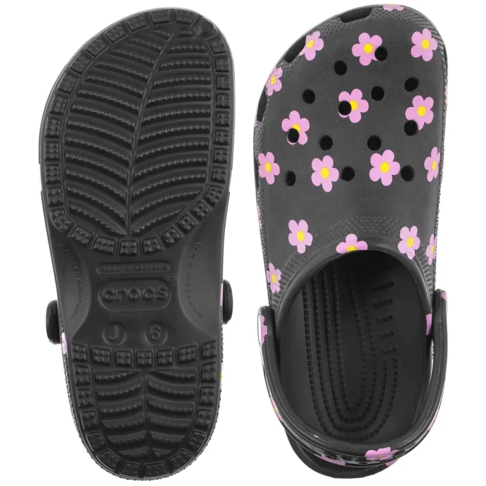 Klapki Crocs Classic Flower Clog K Black 212670-001 – zdjęcie 5
