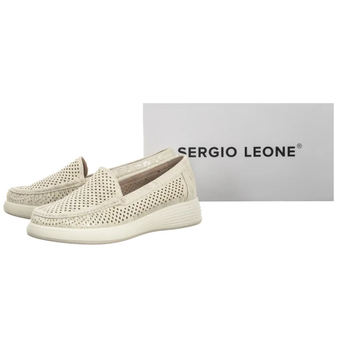 Półbuty Sergio Leone Jasnobeżowe MK 097H – zdjęcie 6