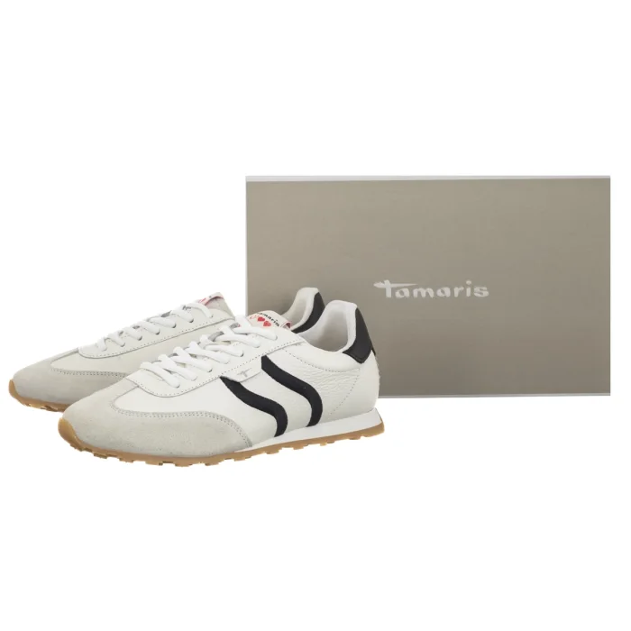 Buty Retro Tamaris Białe/Czarne 1-23614-46 125 White/Black – zdjęcie 6