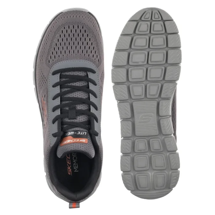 Buty Sportowe Skechers Track Leshur Charcoal/Orange 232758/CCOR – zdjęcie 5