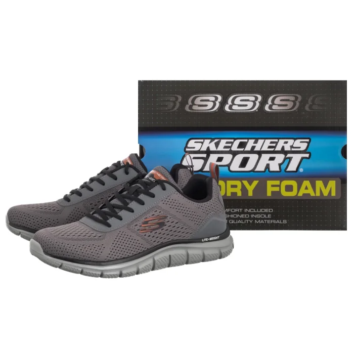 Buty Sportowe Skechers Track Leshur Charcoal/Orange 232758/CCOR – zdjęcie 6