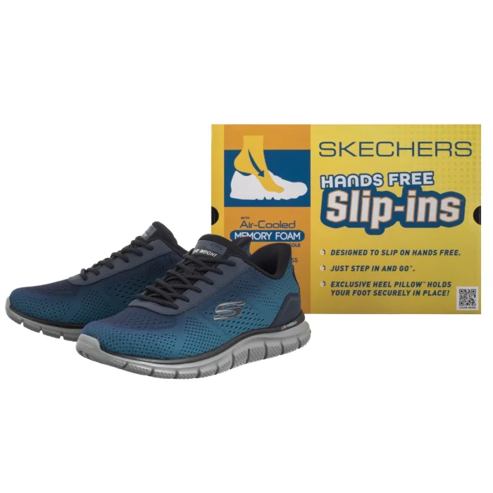 Buty Sportowe Skechers Track Revno Slip-Ins Navy/Blue 233038/NVBL – zdjęcie 6