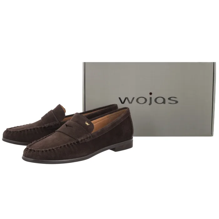 Mokasyny Wojas Brązowe 46379-62 – zdjęcie 6