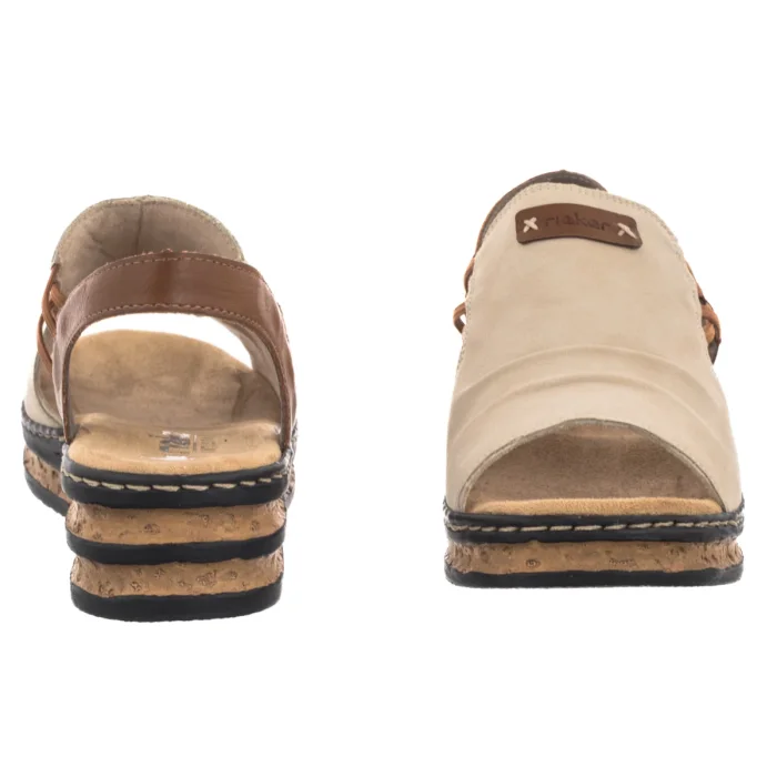 Sandały Rieker Beżowe 62962-60 Beige – zdjęcie 4