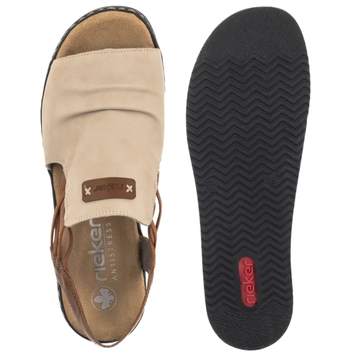 Sandały Rieker Beżowe 62962-60 Beige – zdjęcie 5