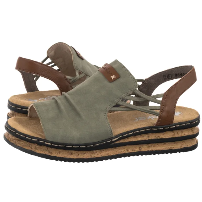 Sandały Rieker Zielone 62962-52 Green – zdjęcie 1
