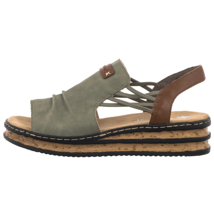 Sandały Rieker Zielone 62962-52 Green – zdjęcie 2