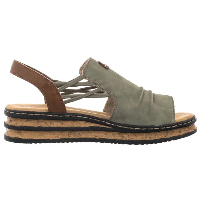 Sandały Rieker Zielone 62962-52 Green – zdjęcie 3