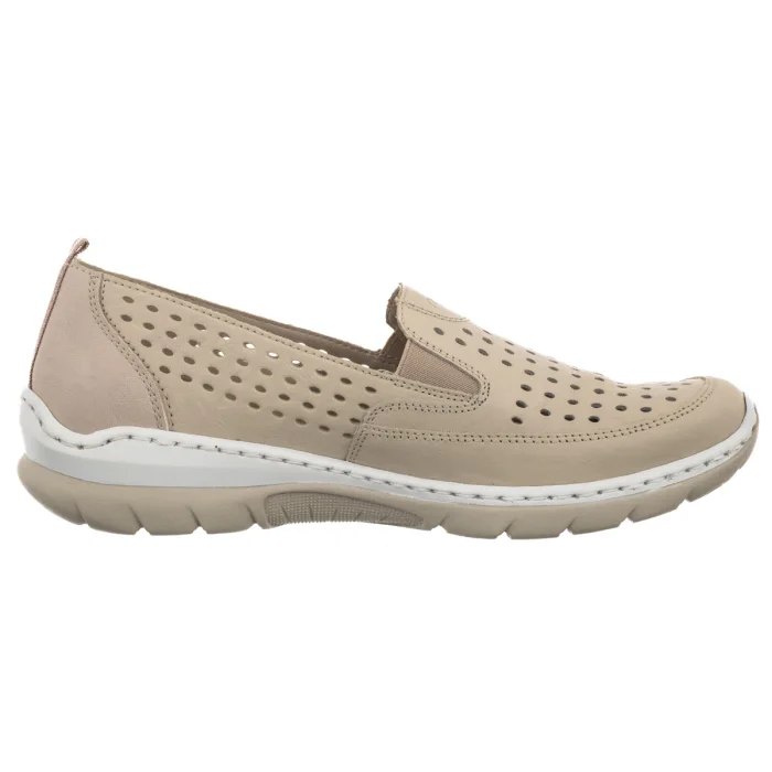 Półbuty Rieker Beżowe L32F4-60 Beige – zdjęcie 3