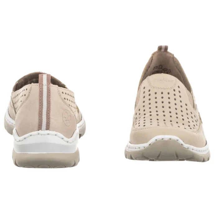Półbuty Rieker Beżowe L32F4-60 Beige – zdjęcie 4