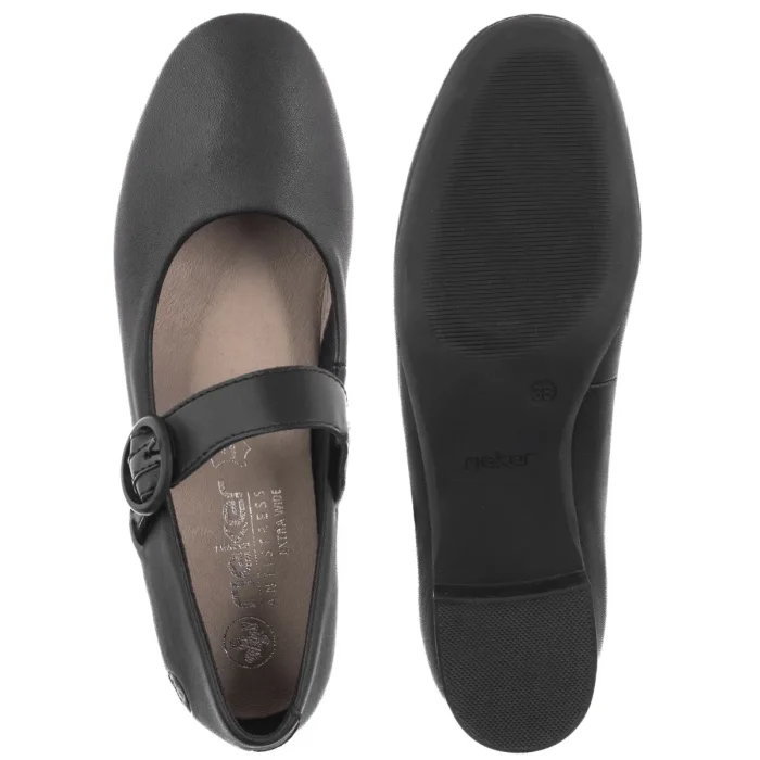 Czółenka Rieker Czarne 43455-00 Black – zdjęcie 5