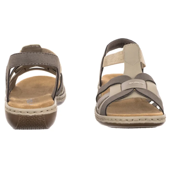 Sandały Rieker Beżowe 65918-64 Beige – zdjęcie 3