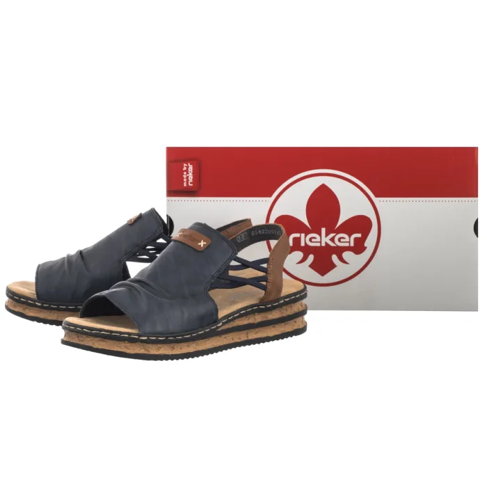Sandały Rieker Granatowe 62962-14 Blue – zdjęcie 6