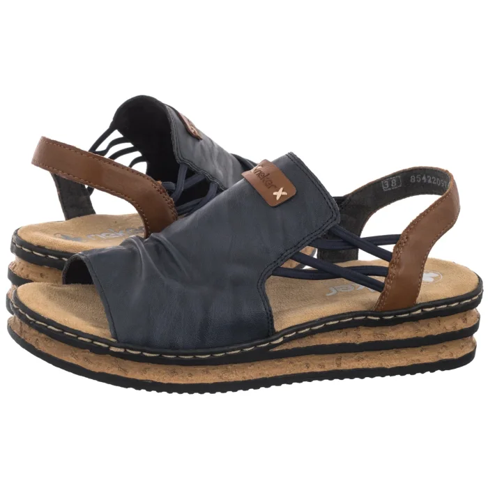 Sandały Rieker Granatowe 62962-14 Blue – zdjęcie 1