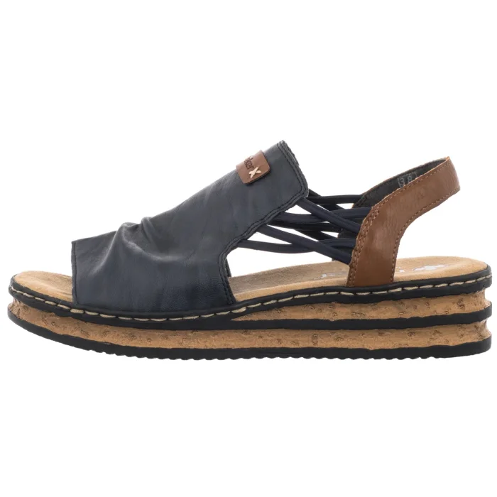 Sandały Rieker Granatowe 62962-14 Blue – zdjęcie 2