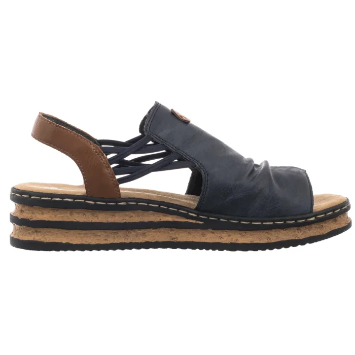 Sandały Rieker Granatowe 62962-14 Blue – zdjęcie 3