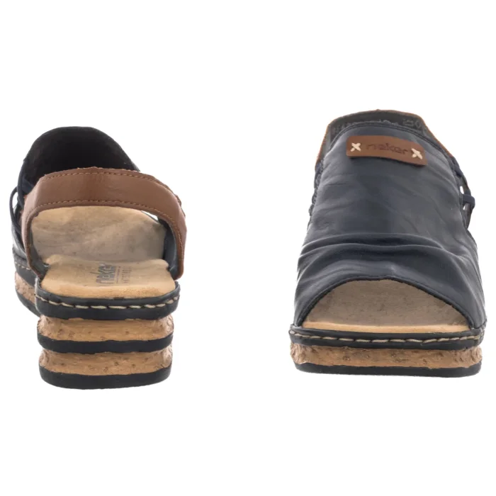 Sandały Rieker Granatowe 62962-14 Blue – zdjęcie 4