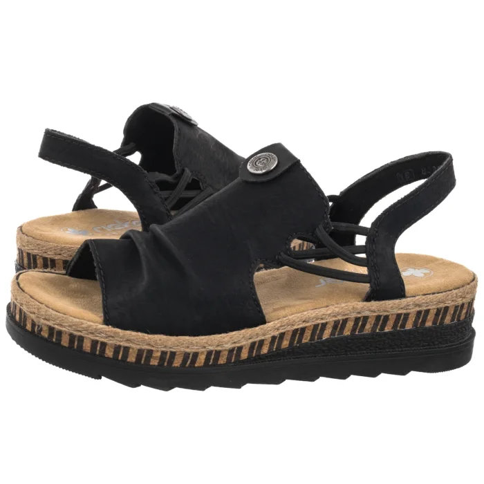 Sandały Rieker Czarne V7972-00 Black – zdjęcie 1