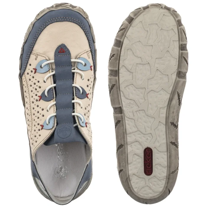 Sandały Rieker Beżowe L0375-91 Beige Combination – zdjęcie 5