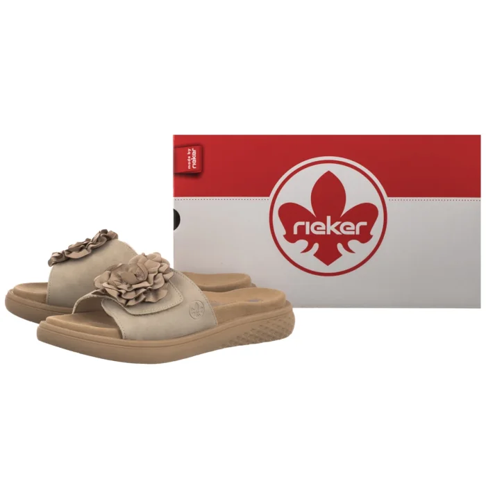 Klapki Rieker Beżowe V1562-62 Beige – zdjęcie 6