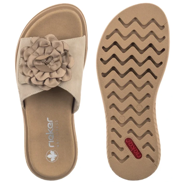 Klapki Rieker Beżowe V1562-62 Beige – zdjęcie 5