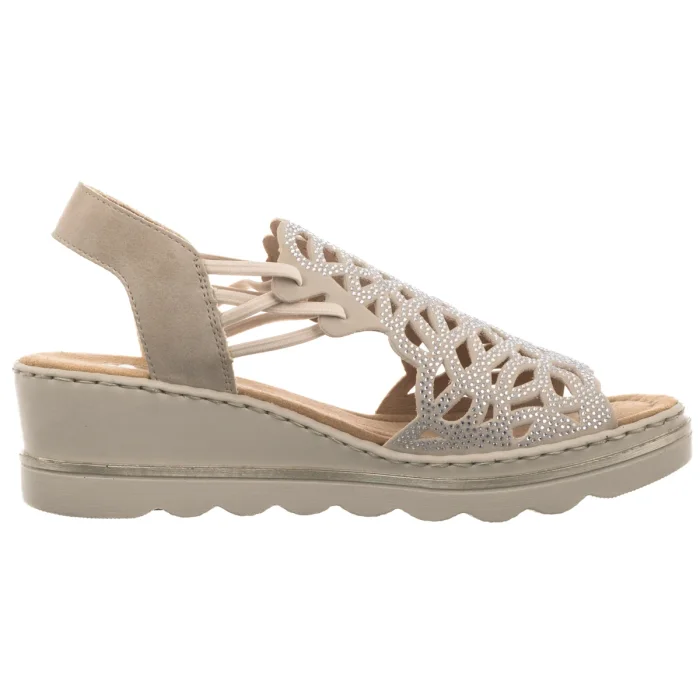Sandały Rieker Beżowe 67465-62 Beige – zdjęcie 3