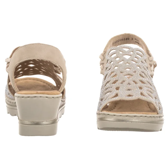 Sandały Rieker Beżowe 67465-62 Beige – zdjęcie 4