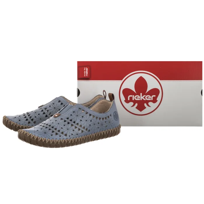 Półbuty Rieker Granatowe M2852-12 Blue – zdjęcie 6